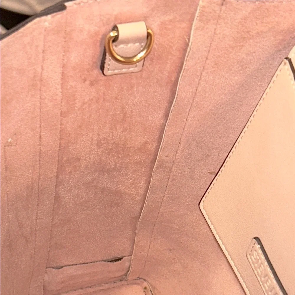 Steve Madden - Mini Cori Tote Faux Blush Pink Leather & Faux Pink Suede Interior